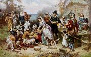 Jean Leon Gerome Ferris The First Thanksgiving Sweden oil painting artist